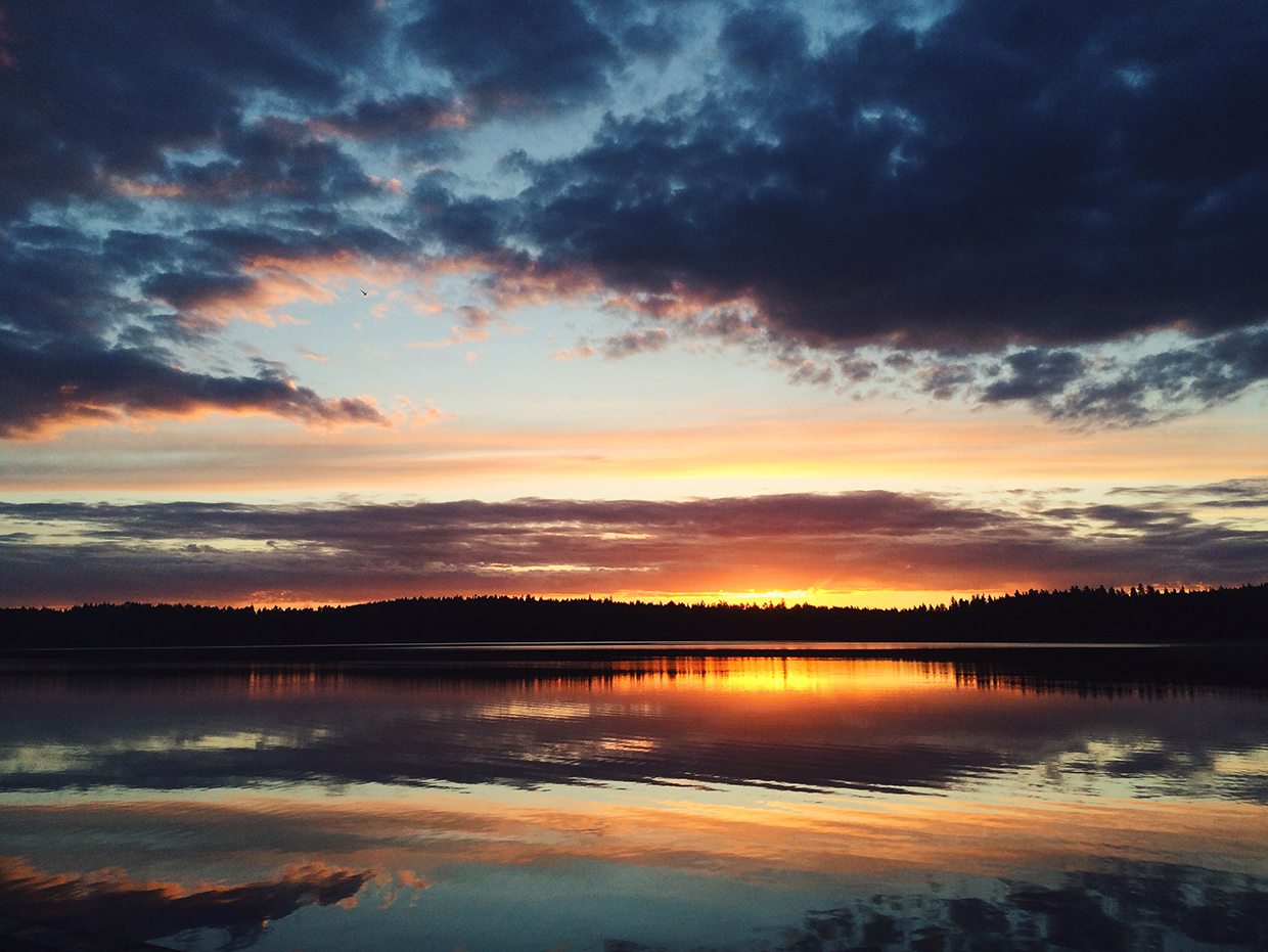 Sunset on the lake