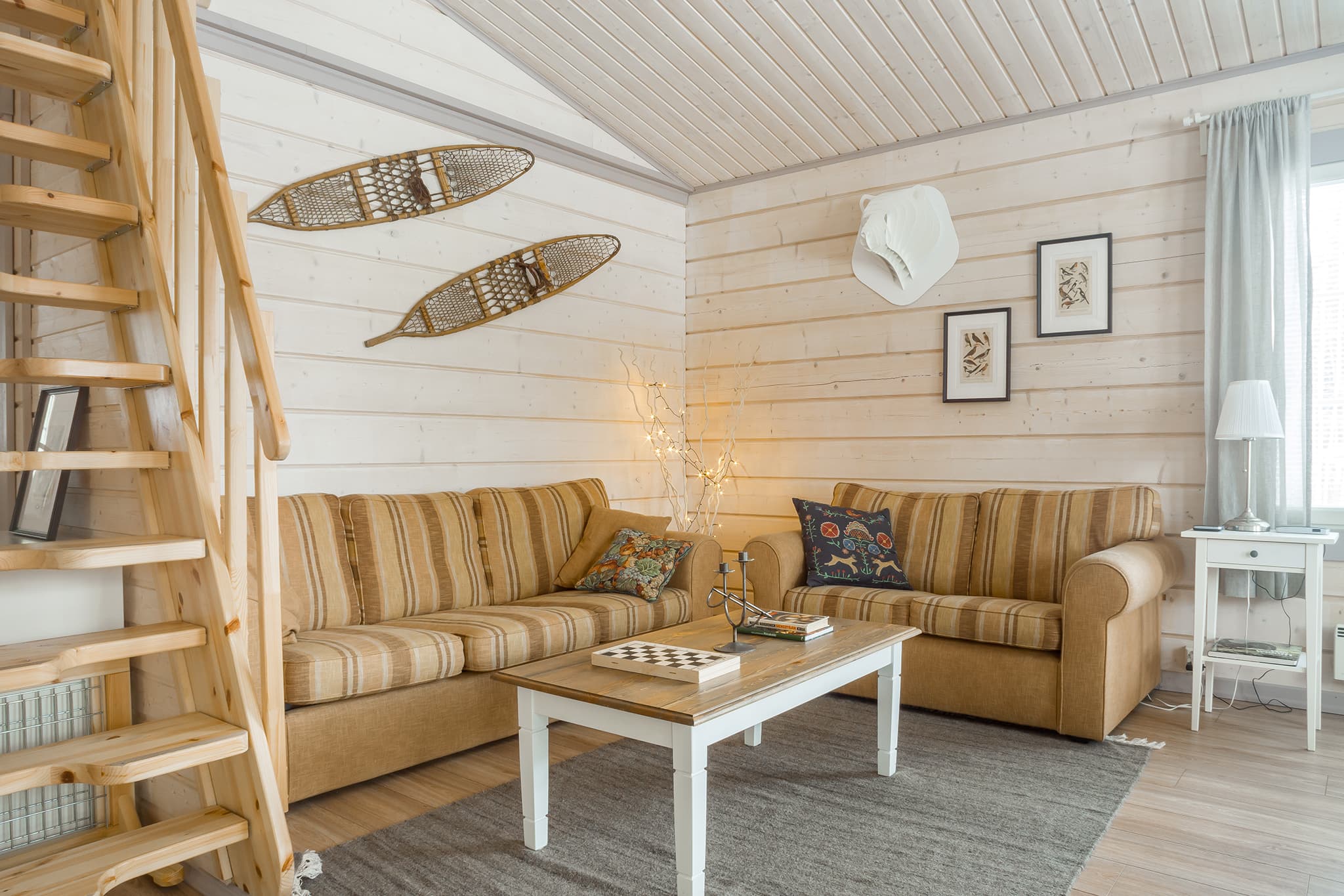 Sitting area with cozy sofas
