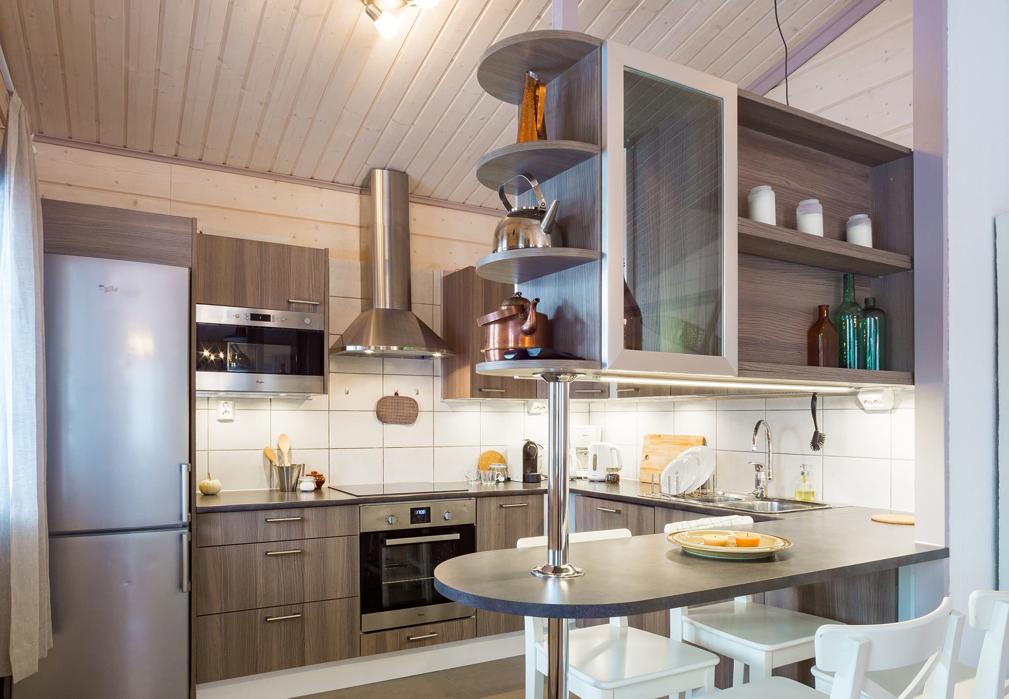 Open fully equipped kitchen