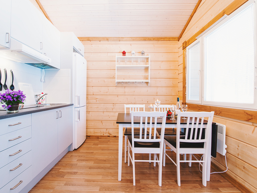 Kitchen and a table.