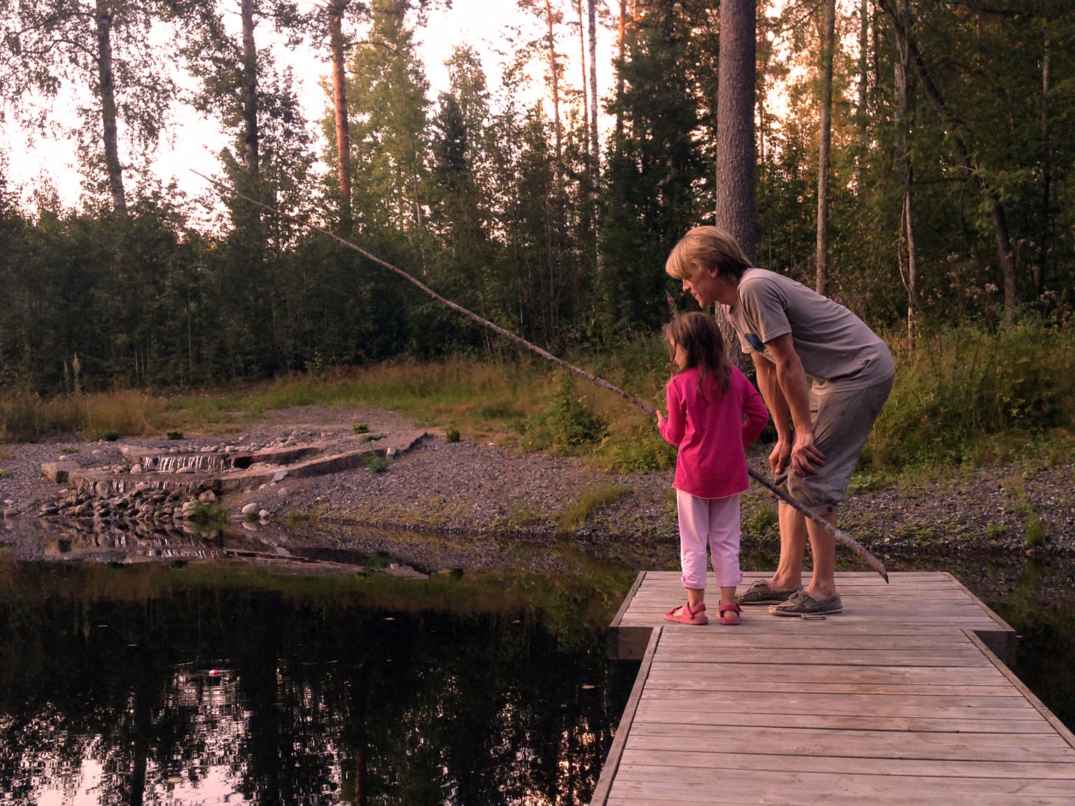 Fishing pond at Fish & Fun.