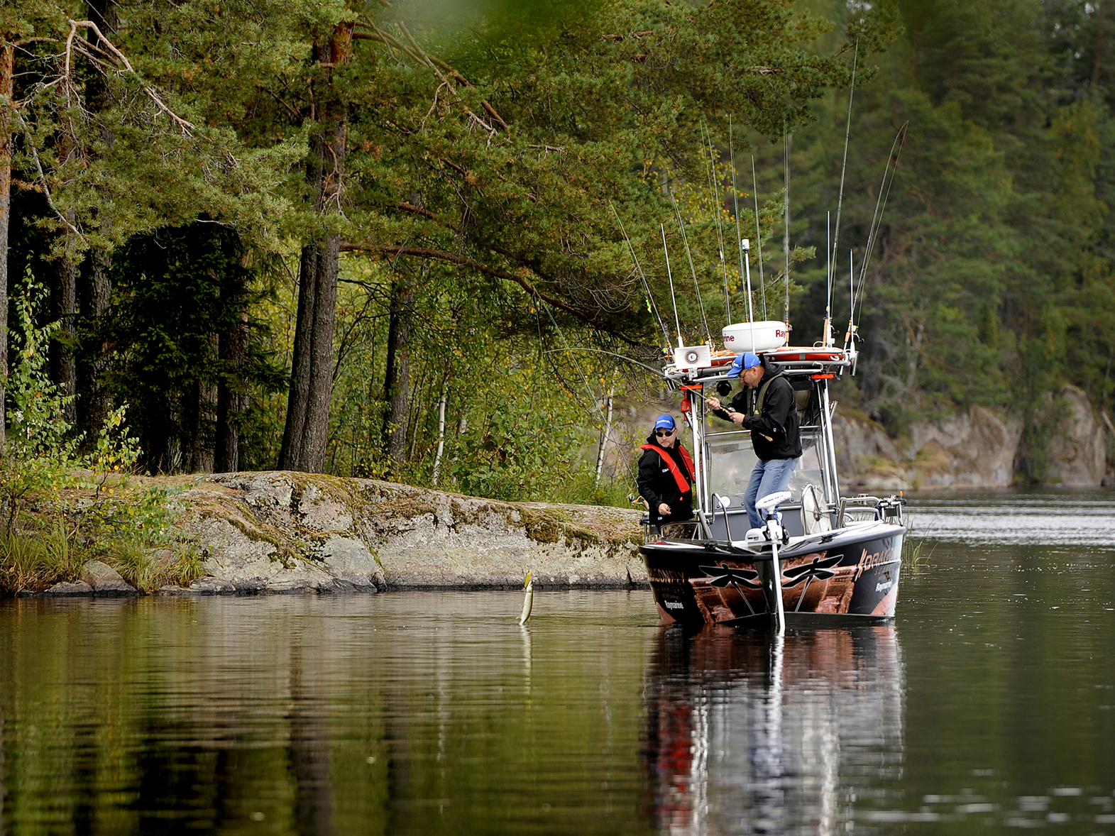 Fishing on Kymijoki.